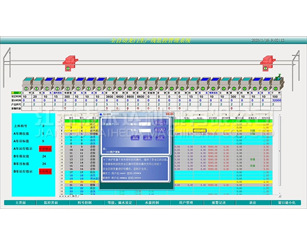 吐鲁番全自动龙门生产线监控管理系统